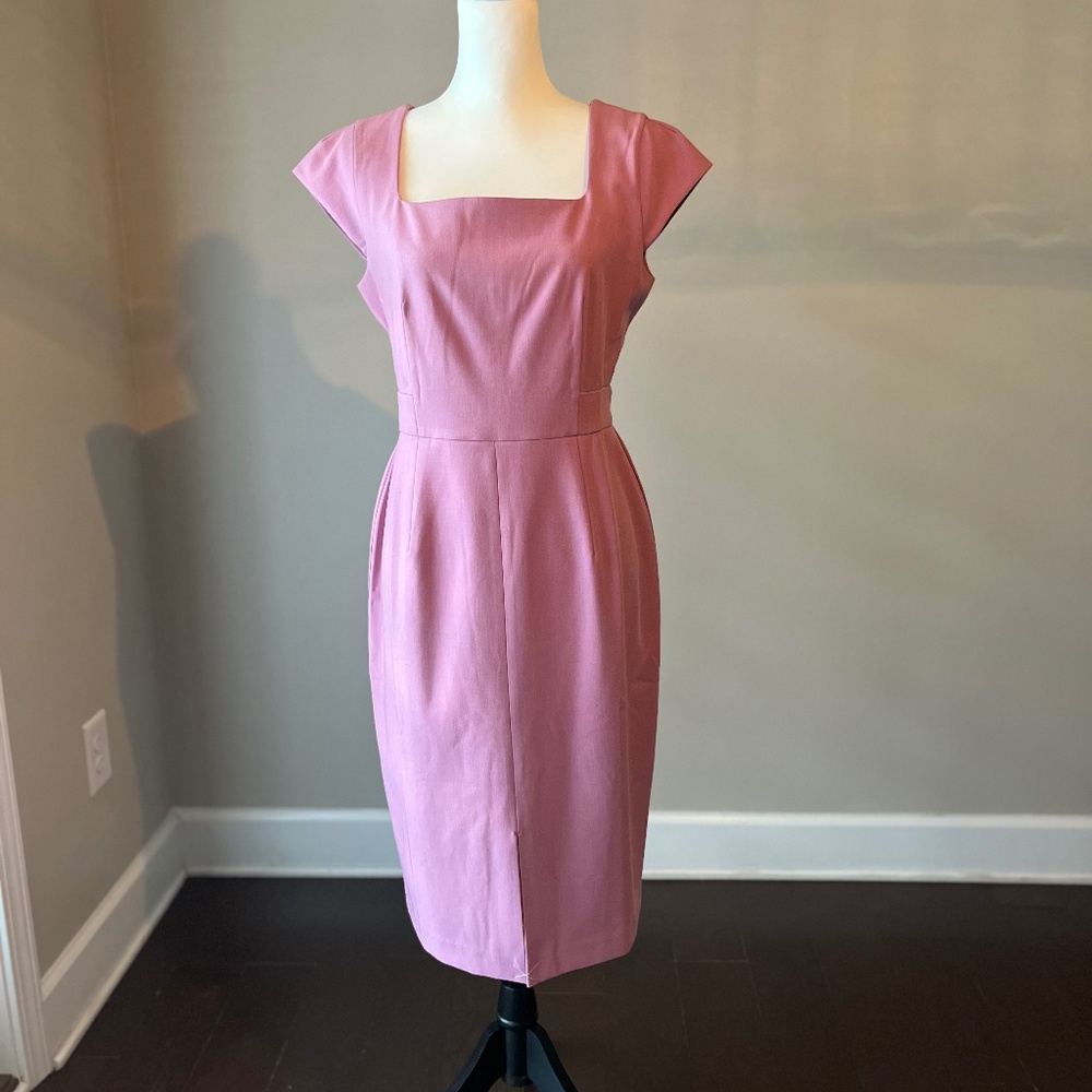 Brand New Square Neck Mauve Color Dress